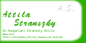 attila stranszky business card